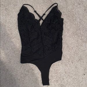 black lace bodysuit